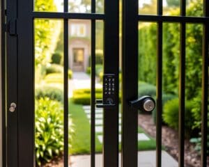 How do smart locks work on garden gates?