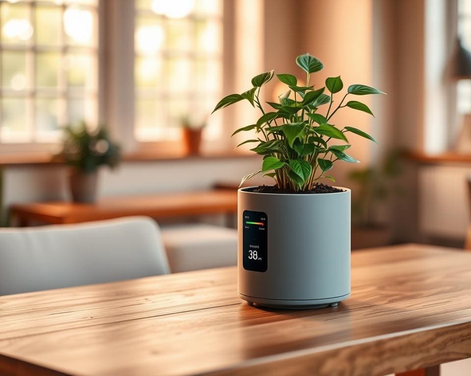 How do smart planters alert you to dry soil?