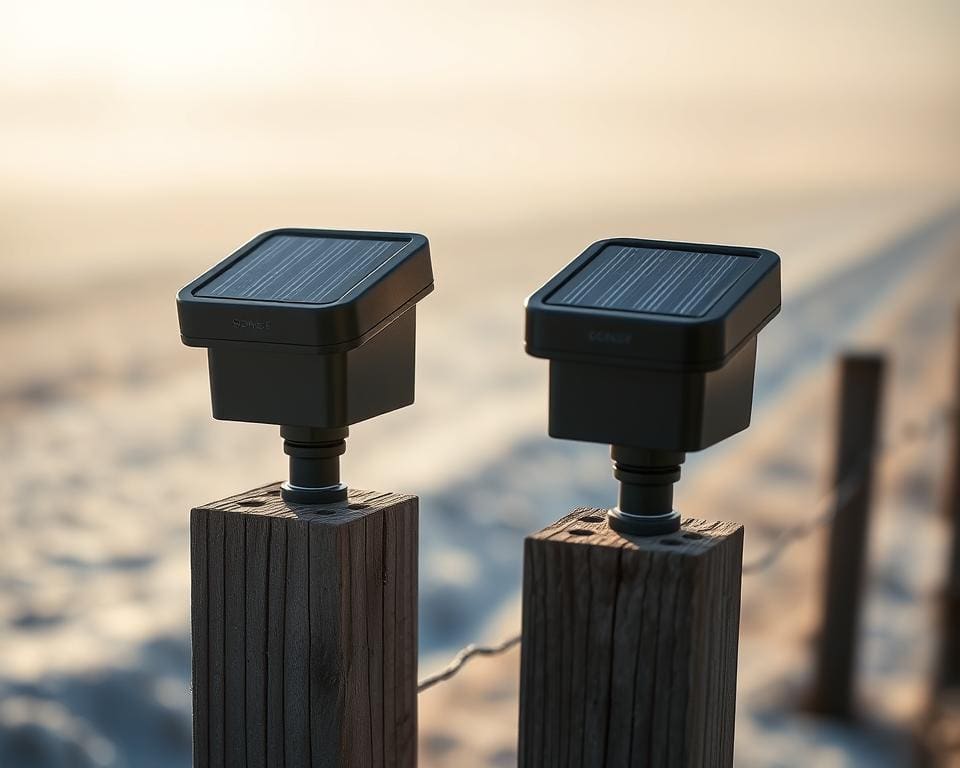 How do solar-powered sensors detect frost risk?