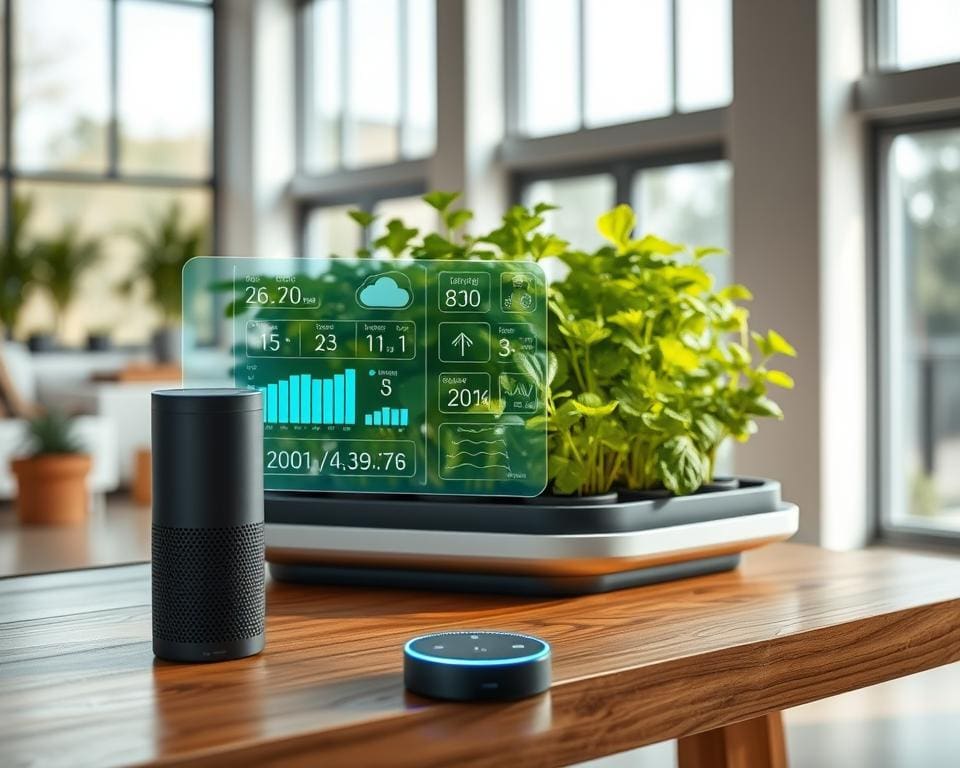 How do you integrate a smart garden hub with Alexa?