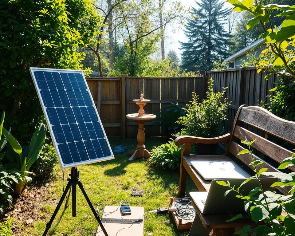 How do you power devices in a remote part of the yard?