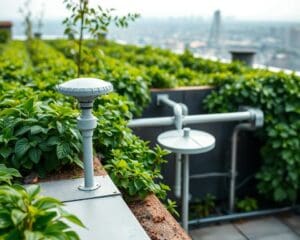How do you track rainfall on your garden roof?