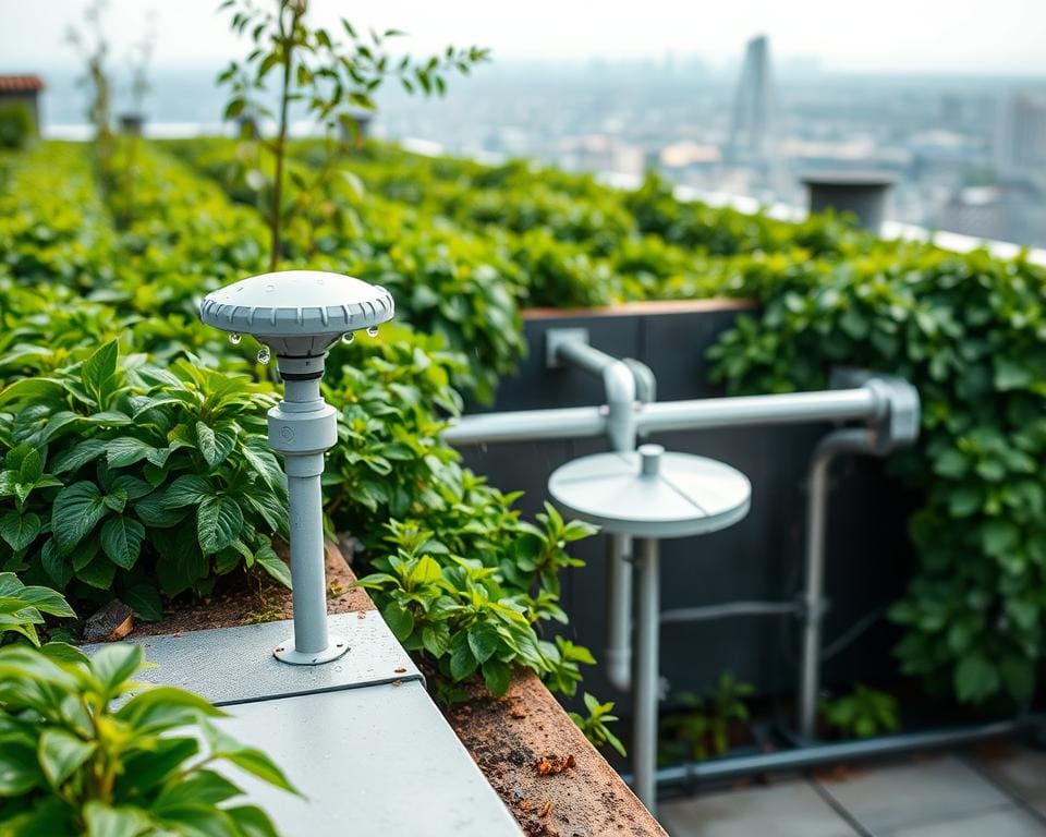 How do you track rainfall on your garden roof?