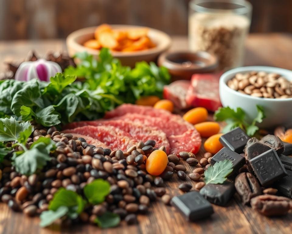 Iron content in food