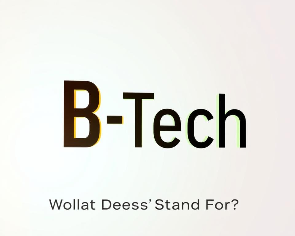 What Does B-Tech Stand For