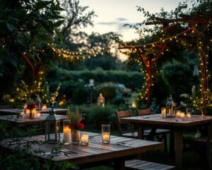 What’s the best lighting for an evening garden party?