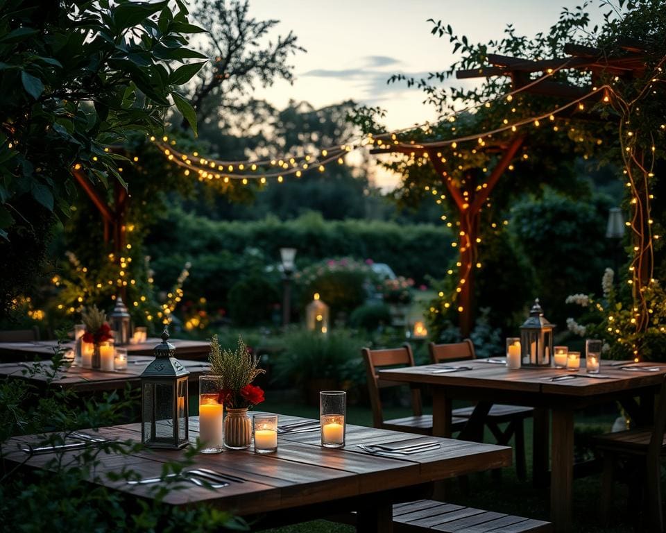What’s the best lighting for an evening garden party?