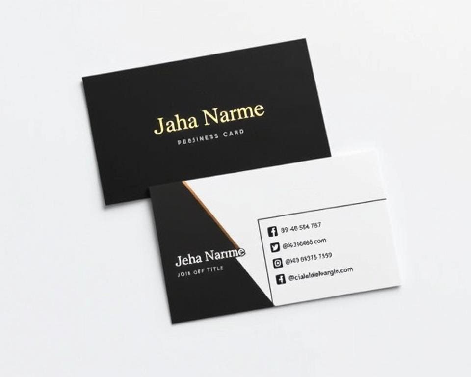 professional business card layout