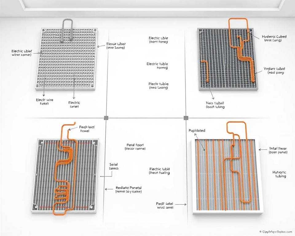 types of underfloor heating