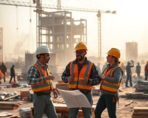 How can teamwork improve results on construction sites?