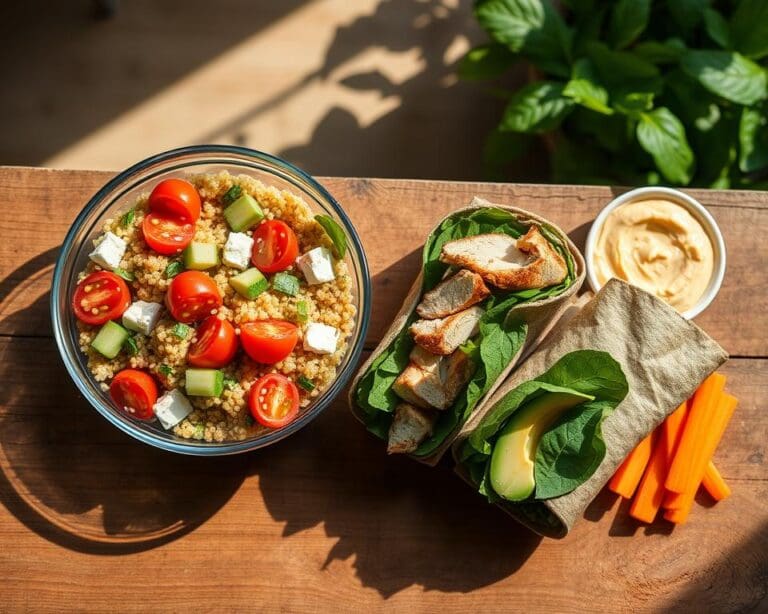 How do you create quick healthy lunches at home?