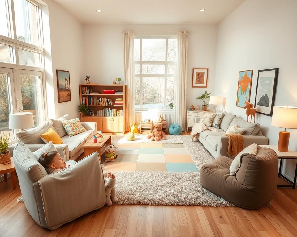How do you design a child-friendly living room?