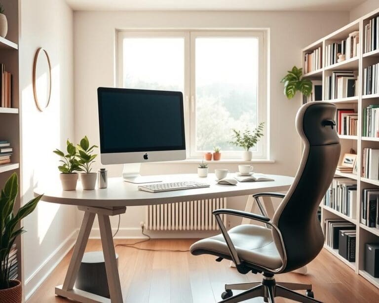 How do you set up a productive home office?