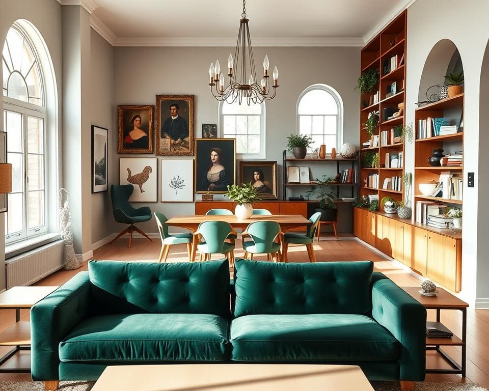 How do you blend modern and classic interior styles?