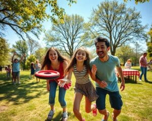 How do outdoor games encourage family bonding?