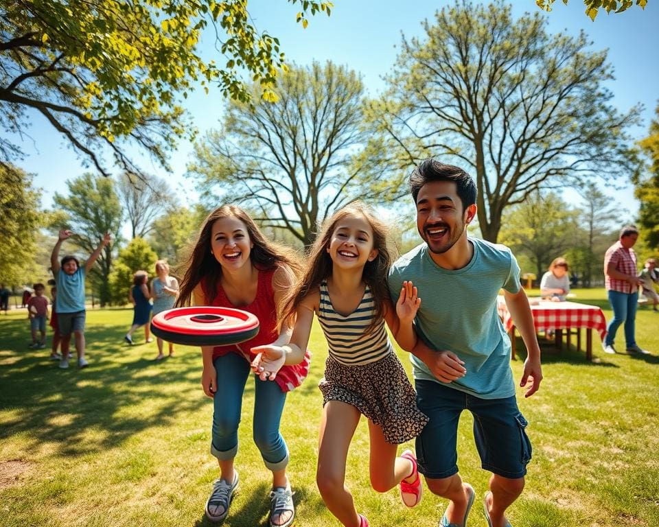How do outdoor games encourage family bonding?