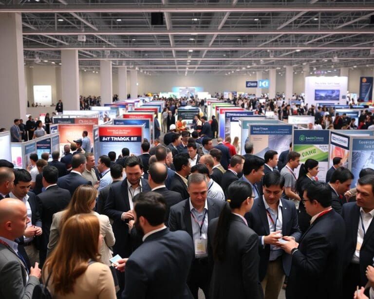 Why are exhibitions important for professional networking?