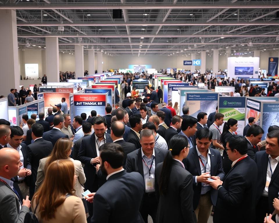 Why are exhibitions important for professional networking?