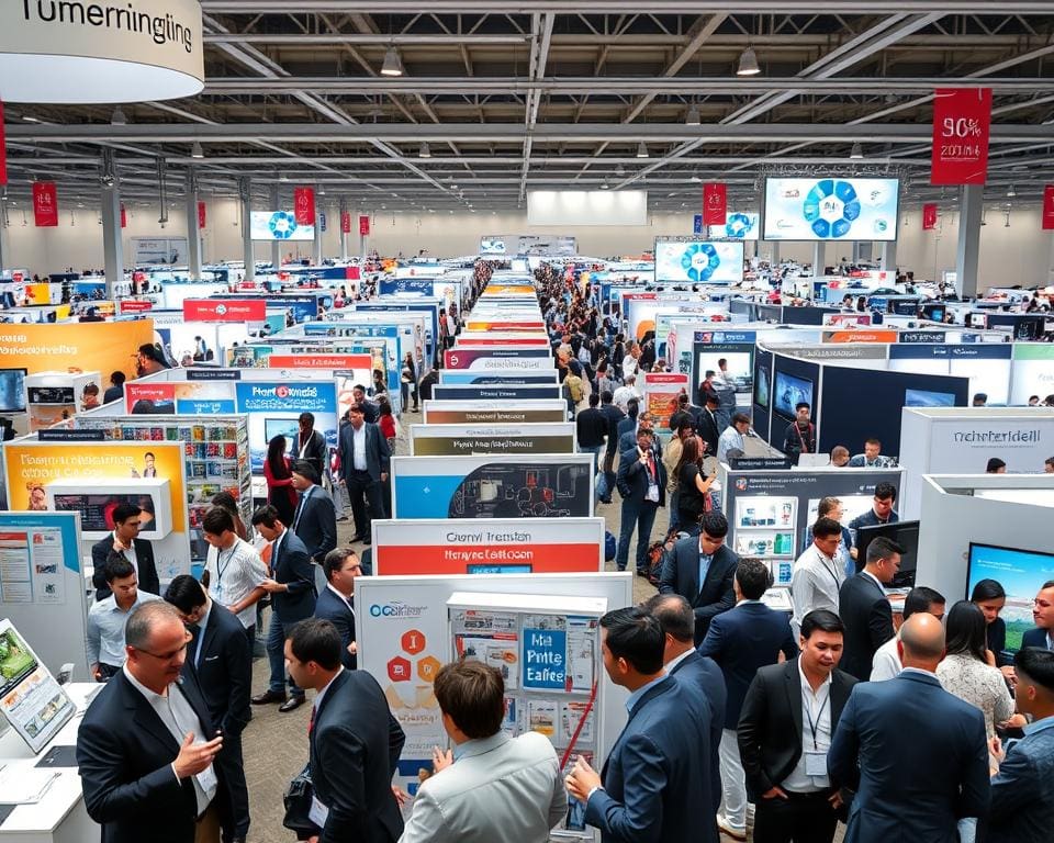 Why do companies invest in large-scale industry fairs?
