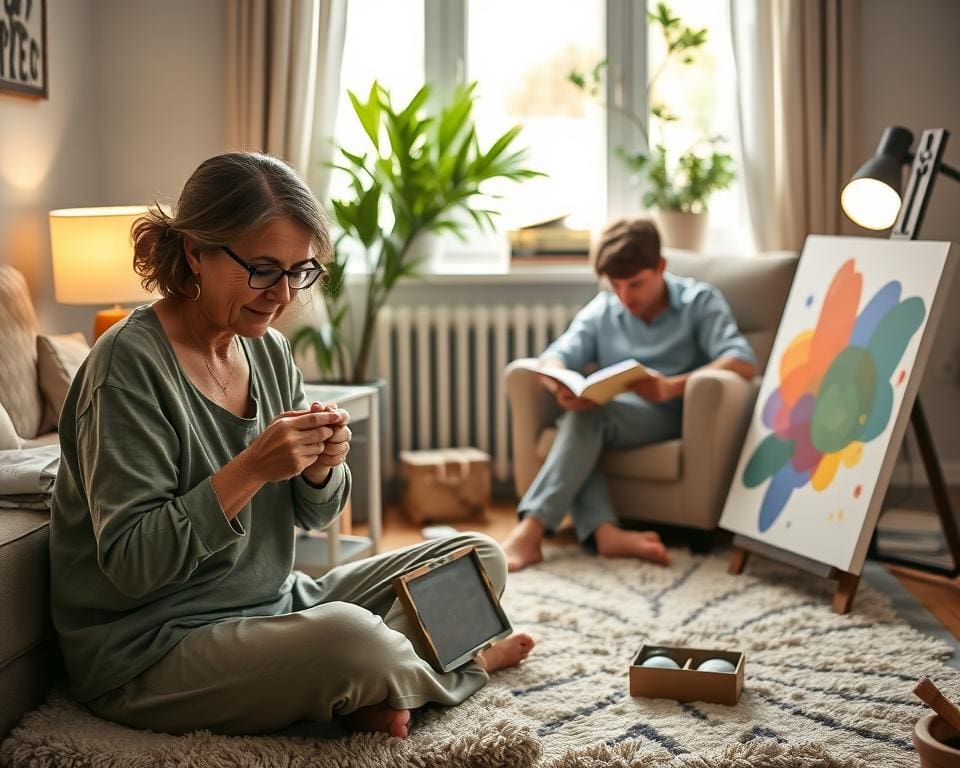 Why do hobbies reduce stress after work?