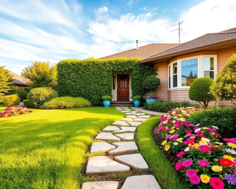 How can landscaping improve kerb appeal?