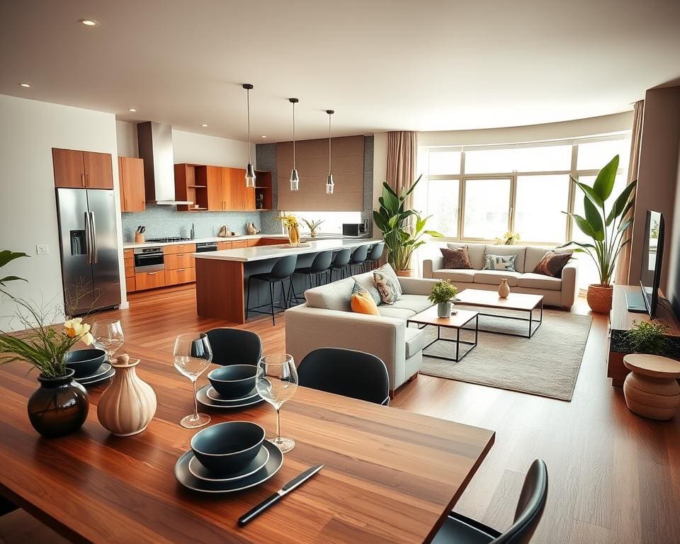 How do open-plan layouts transform living spaces?