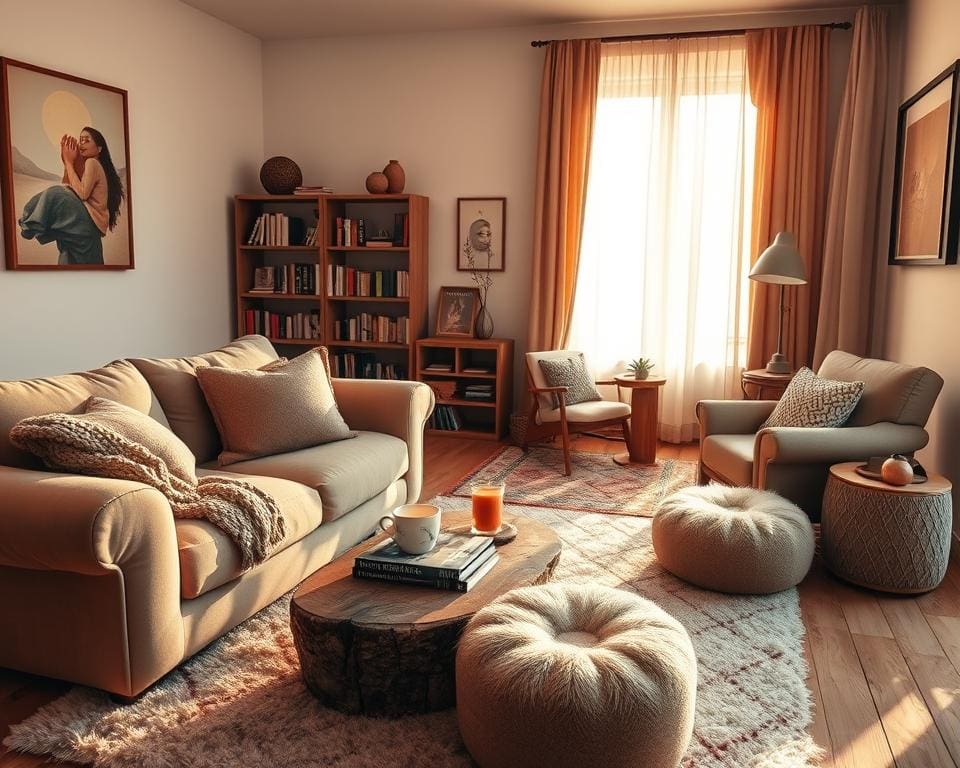 How do you design a cozy living room?