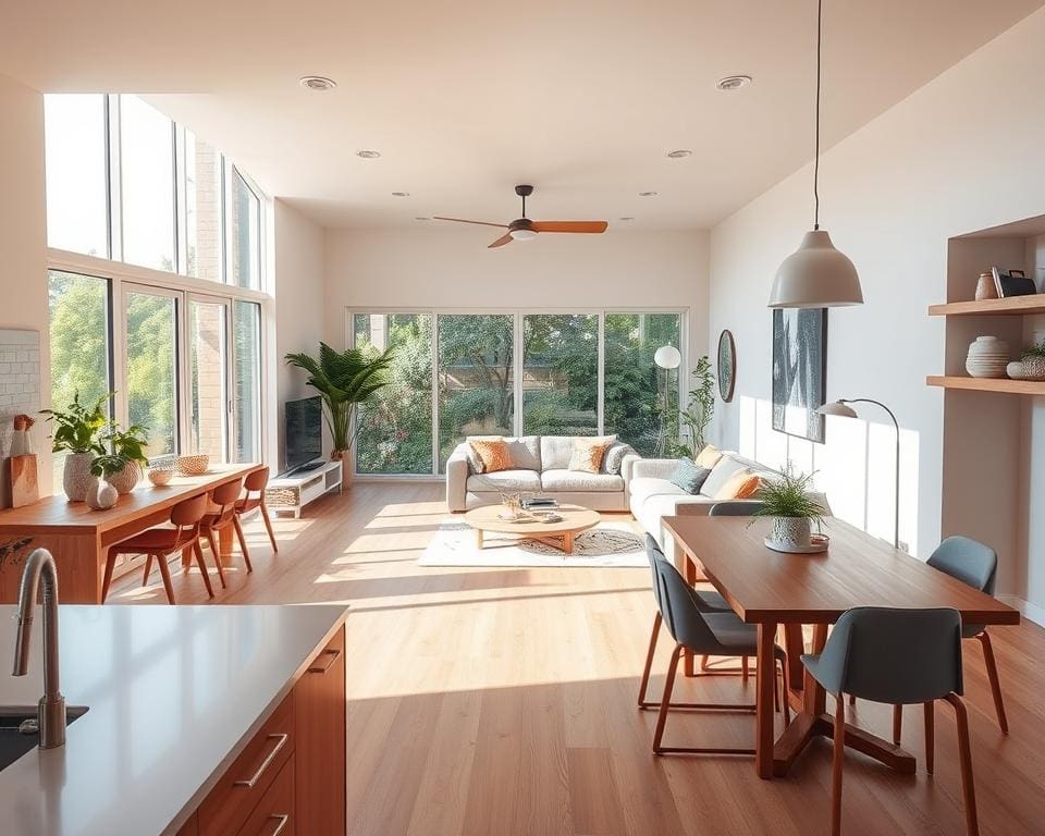 What are the benefits of open-plan living?