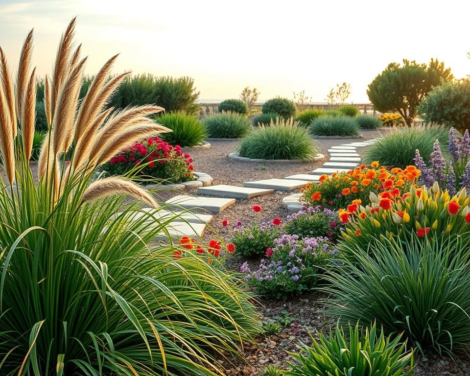 How can you create a low-maintenance garden?