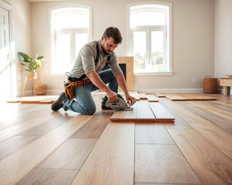 How do you install laminate flooring?