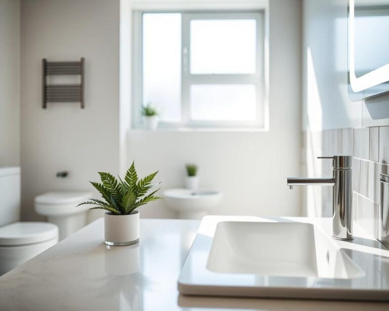 How do you select energy-efficient bathroom fixtures?