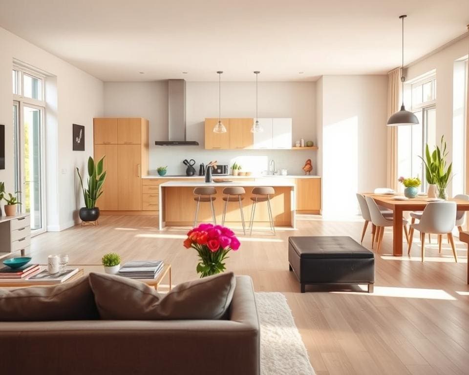 What are the benefits of open-plan living?
