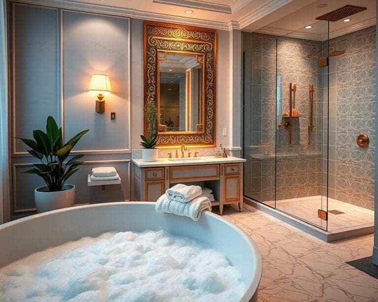 What makes a bathroom feel luxurious?