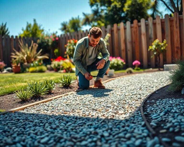 DIY gravel binder landscaping