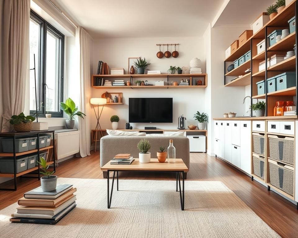 small apartment organisation