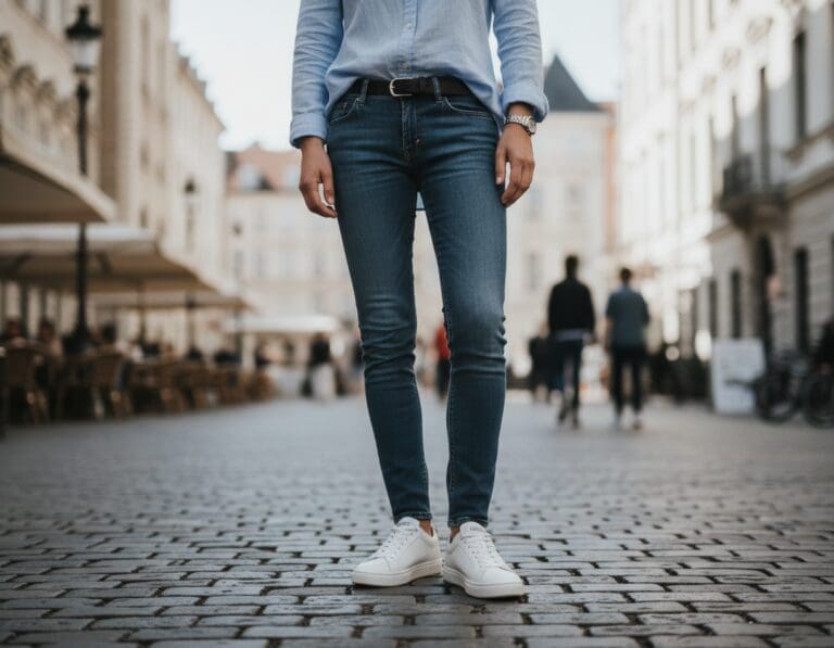 white sneakers