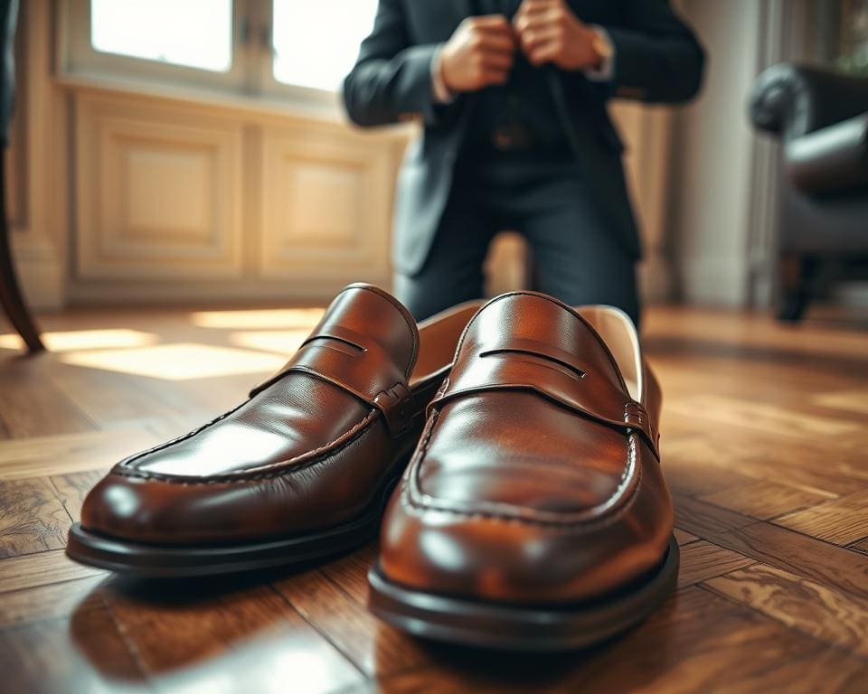 leather loafers