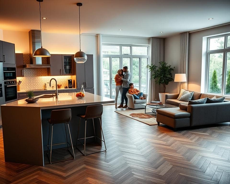 open-plan kitchen